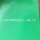 Ανακυκλωμένο αντιστατικό φιλικό ντυμένο PVC ντυμένο μουσαμάς ύφασμα φορτηγών PVC επιφάνειας υφάσματος πράσινο ομαλό