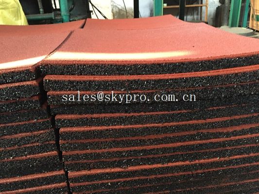 Exterior gym / playground / swimming pool interlocking rubber tile dogbone crumb flooring